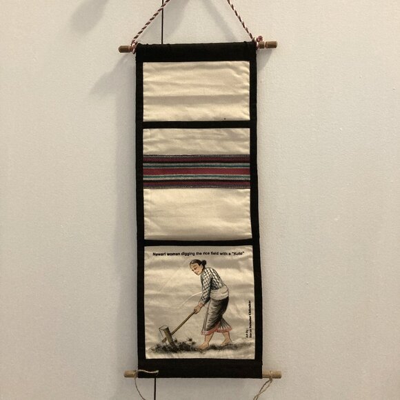 FINAL PRICE: Hanging Letter/Mail Holder from Nepal - Picture 1 of 5